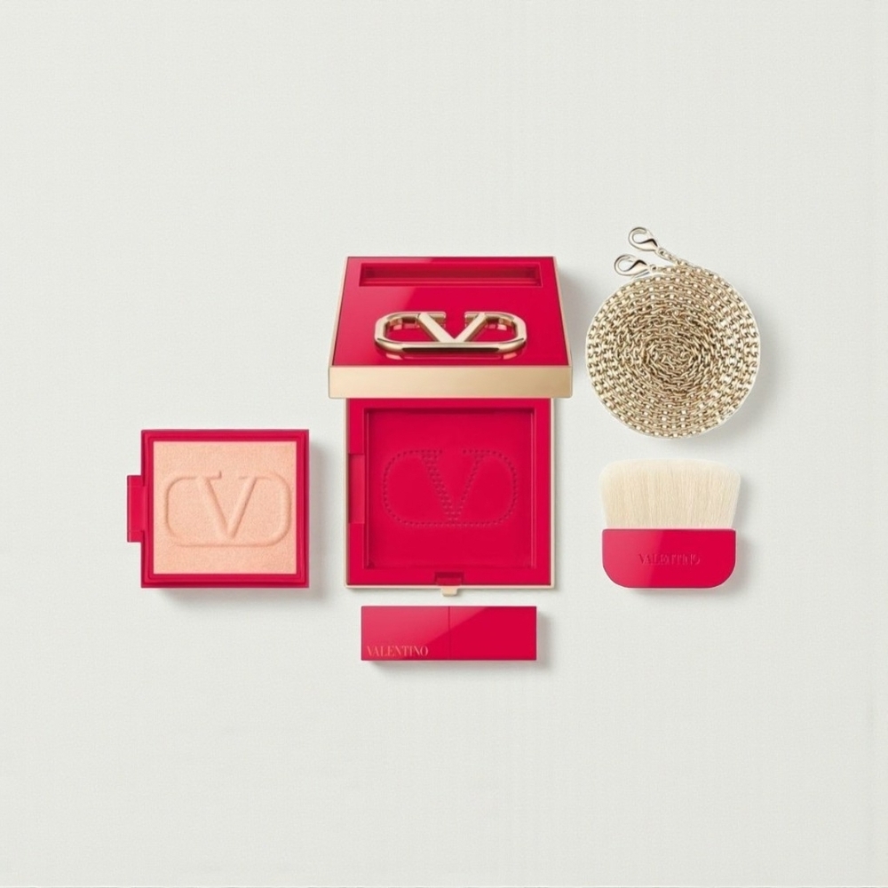 Valentino Red and Cream Blush Set